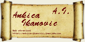 Ankica Ikanović vizit kartica